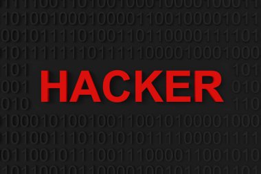 Hacker arka plan. 3D render.