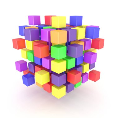 Küplerin soyut arkaplanı. 3d oluşturma.