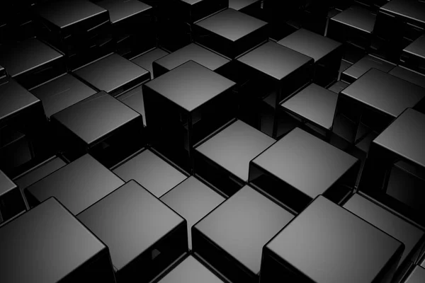 Fond Abstrait Cubes Rendu — Photo