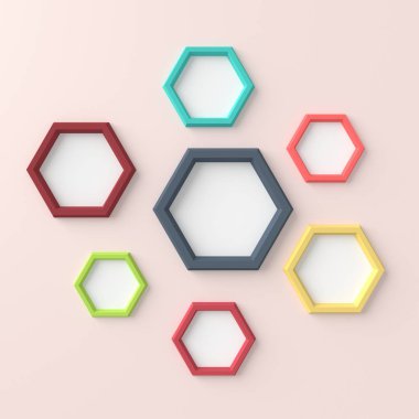 Modern Çerçeve duvara. 3D render.