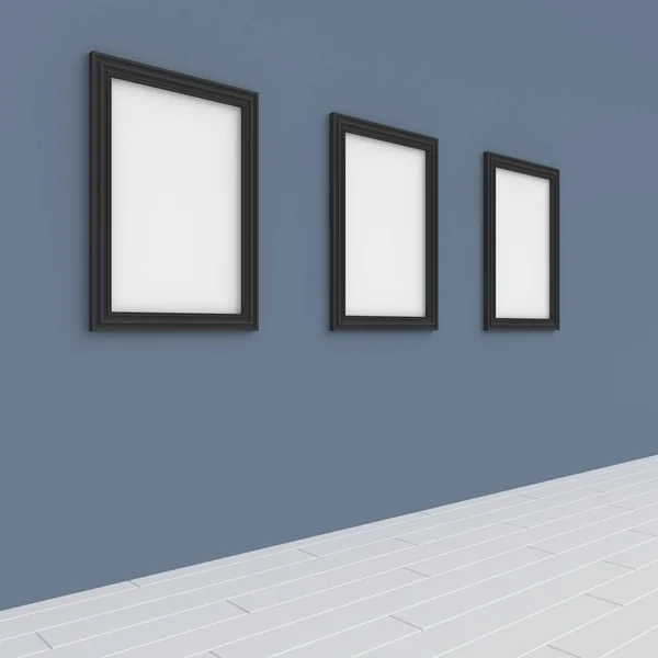 Modern frame on the wall. 3d rendering.