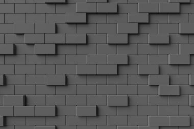 Modern tuğla duvar. 3D render.