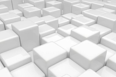 Küplerin soyut arkaplanı. 3d oluşturma.