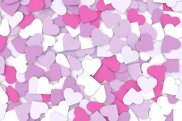 Hearts Background Rendering — Stock Photo, Image