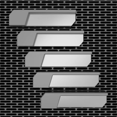 Metal düzen tasarımı. 3d render.