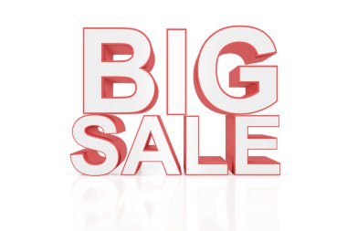 Web sitesi afiş için büyük satış. 3d render.