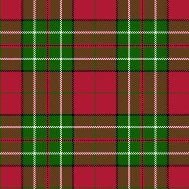 Tartan kumaş deseni. Kareli ekose vektör çizimi. İskoç tarzının kusursuz arka planı Noel tasarımları için harika. Şenlikli duvar kağıtları, tekstil, süslemeler, ambalajlar için. Kırmızı ve Yeşil