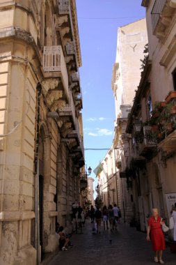 Siracusa Sicilya Italt Şehir Manzaralı Mimariler Ve Binalar