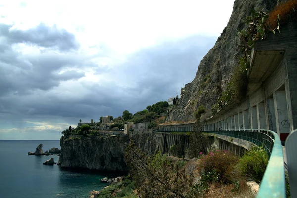 Taormina Sizilien Italien Atemberaubende Aussicht Und Natur — Stockfoto