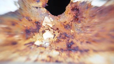 Metal Pas Yüzeyi makro çekim