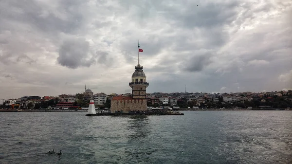 Kiz Kulesi Historická Věž Istanbulu Bosphorus — Stock fotografie