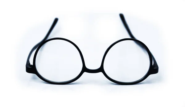 Fekete szem szemüveg izolált fehér háttér. Szem szemüveg — Stock Fotó