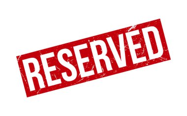 Rezervasyonlu Lastik Damga. Kırmızı Rezervasyonlu Kauçuk Grunge Mühür Vektör İllüstrasyonu - Vektör