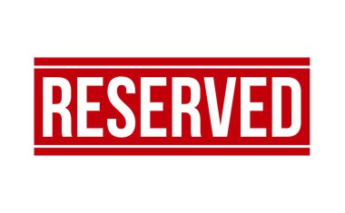 Rezervasyonlu Lastik Damga. Kırmızı Rezervasyonlu Kauçuk Grunge Mühür Vektör İllüstrasyonu - Vektör