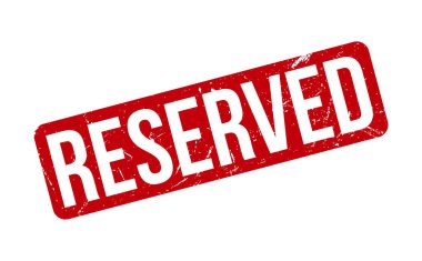 Rezervasyonlu Lastik Damga. Kırmızı Rezervasyonlu Kauçuk Grunge Mühür Vektör İllüstrasyonu - Vektör