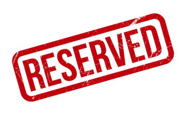 Rezervasyonlu Lastik Damga. Kırmızı Rezervasyonlu Kauçuk Grunge Mühür Vektör İllüstrasyonu - Vektör