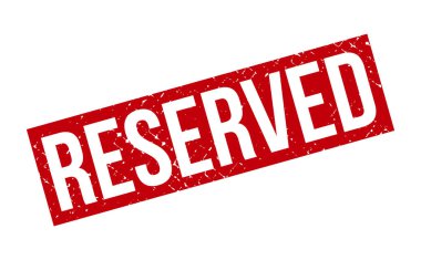 Rezervasyonlu Lastik Damga. Kırmızı Rezervasyonlu Kauçuk Grunge Mühür Vektör İllüstrasyonu - Vektör