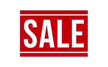 İndirimli Lastik Damga. Kırmızı İndirimli Lastik Grunge Mühür Vektör İllüstrasyonu - Vektör