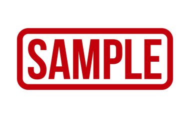 Kauçuk Pul. Kırmızı Örnek Kauçuk Grunge Mühür Vektör İllüstrasyonu - Vektör