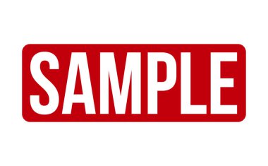 Kauçuk Pul. Kırmızı Örnek Kauçuk Grunge Mühür Vektör İllüstrasyonu - Vektör