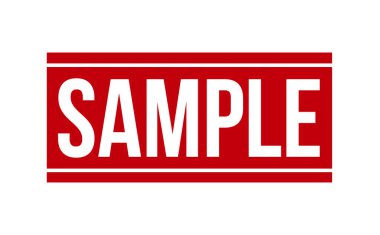 Kauçuk Pul. Kırmızı Örnek Kauçuk Grunge Mühür Vektör İllüstrasyonu - Vektör