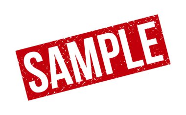 Kauçuk Pul. Kırmızı Örnek Kauçuk Grunge Mühür Vektör İllüstrasyonu - Vektör