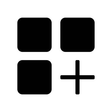 Uygulama simgesi, siyah uygulama simgesi vektör çizimi beyaz arkaplan - Vektör