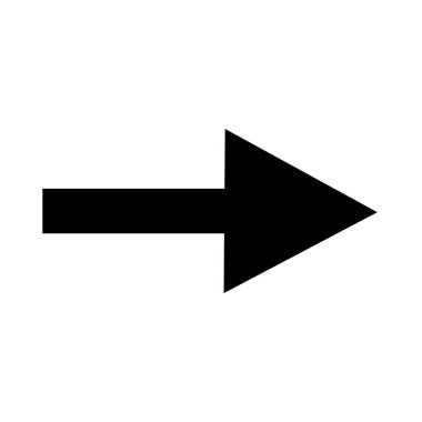 Beyaz Arkaplanda Ok Simgesi Vektör İmzası