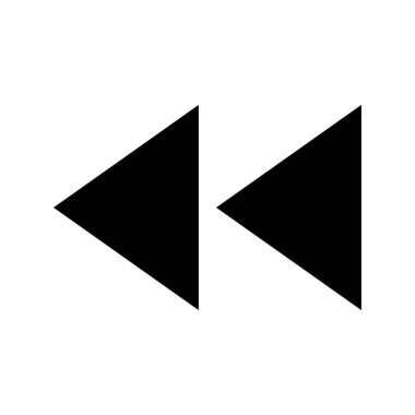 Arka Ok Simgesi Vektör İllüstrasyon Tasarımı, Düz Arkası Simgesi - Vektör