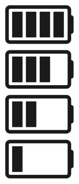 Tam Pil Simgesi Vektör İllüstrasyon Tasarımı, Düz Batarya Simgesi - Vektör