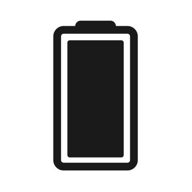 Batarya Simgesi, Bataryanın Düz İllüstrasyonu, Vektör Simgesi, Pil İşareti Sembol Vektörü