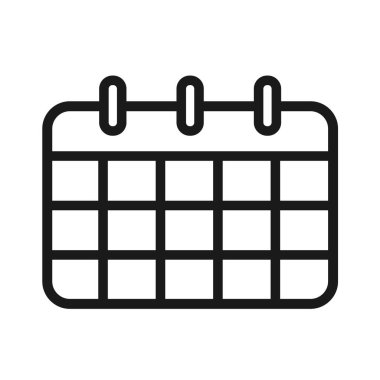 Takvim Simgesi Vektör İllüstrasyon Tasarımı, Düz Takvim Simgesi - Vektör