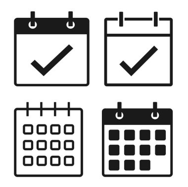 Takvim Simgesi Ayarları, Düz Takvim Simgesi Vektörü