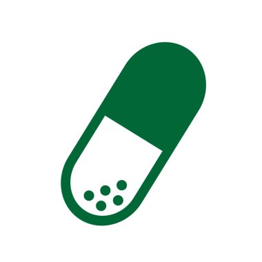 Beyaz Arkaplan Vektöründe Kapsül Simgesi Vektörü İmzası