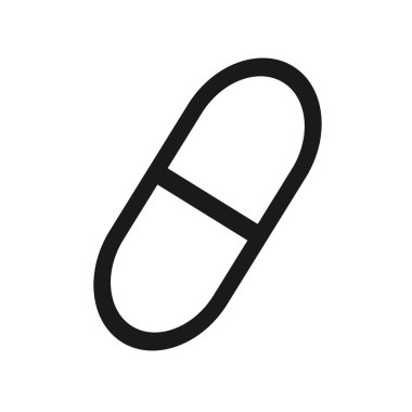 Düz Kapsül Simge İllüstrasyon Tasarım Vektörü