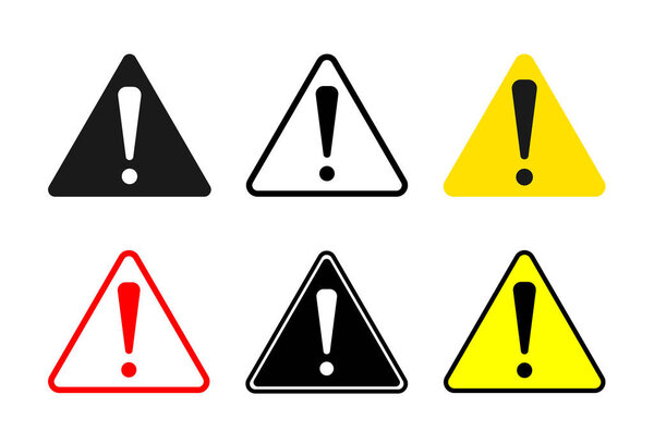 Знак внимания Набор значков, знак внимания - вектор
