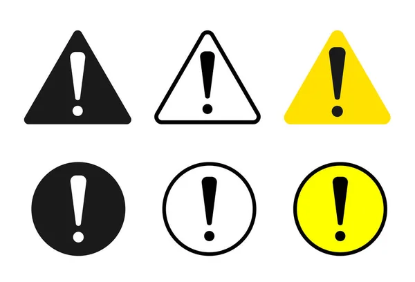 Ensemble Icône Danger Vecteur Symbole Signe Danger — Image vectorielle