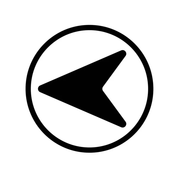 Икона Стрела Спину Плоская Иллюстрация Спины Векторная Икона Обратный Знаковый — стоковый вектор
