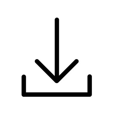 Düz İndirme Simgesi İllüstrasyon Tasarım Vektörü