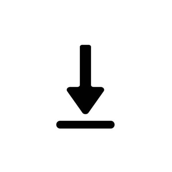 Stáhnout Icon Vector Illustration Vektor Znakové Značky Plochého Stahování — Stockový vektor