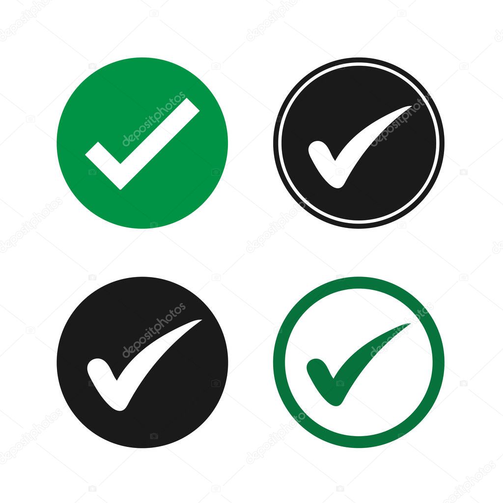 Check Icon Flat Tick Mark Check Icon Tick Mark Vector