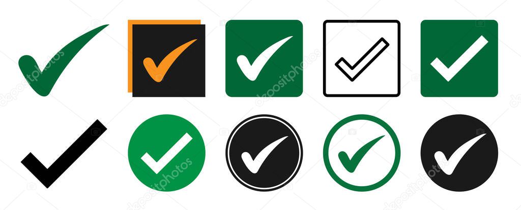 Check Icon Flat Tick Mark Check Icon Tick Mark Vector