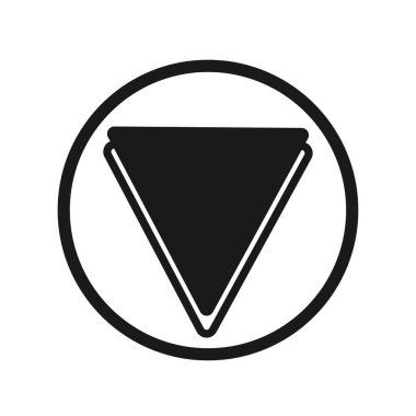 Aşağı Simge Aşağı Simge Vektör İllüstrasyonu