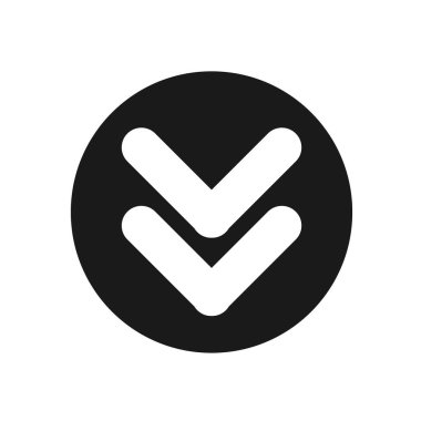 Aşağıdaki Simge, Aşağıdaki Simge Vektör Resimleri Beyaz Arkaplanda - Vektör