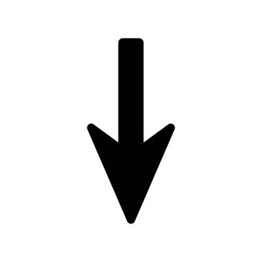 Aşağı Simge Aşağı Simge Vektör İllüstrasyonu