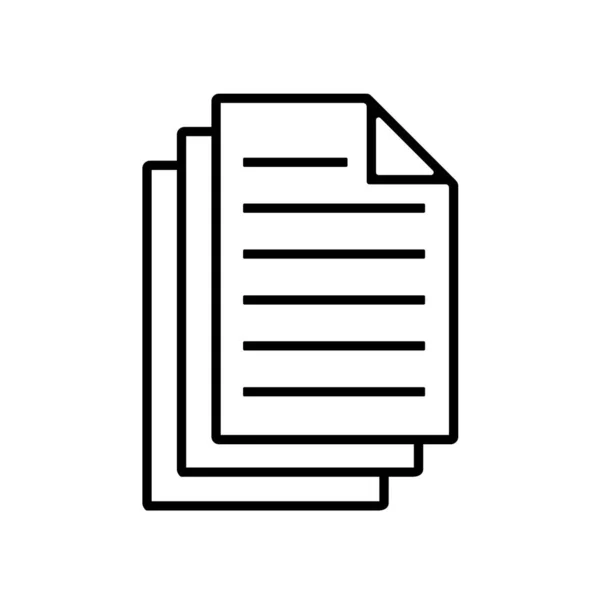 Dokument Ikone Flache Abbildung Des Dokumentenvektors — Stockvektor