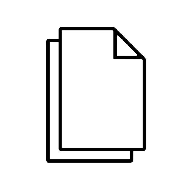 Document Icon Flat Illustration Document Vector — Stock Vector