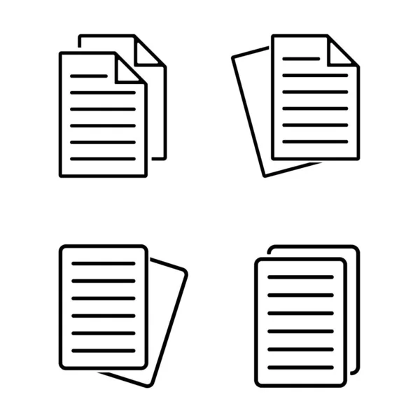 Ikona Dokumentu Ploché Ilustrace Vektoru Dokumentu — Stockový vektor
