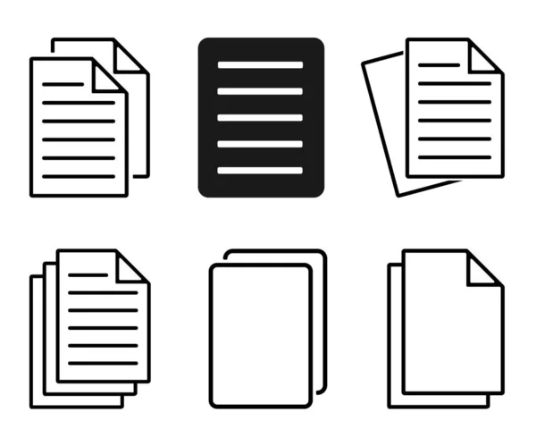 Icône Document Illustration Plate Vecteur Document — Image vectorielle