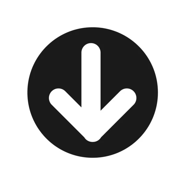 Ícone Para Baixo Icon Vector Ilustração — Vetor de Stock
